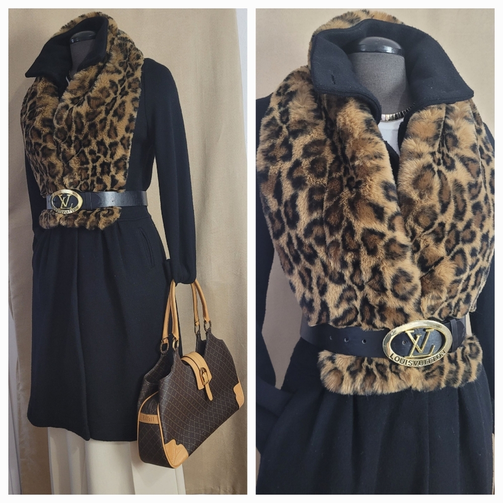 Leopard Scarf / faux fur